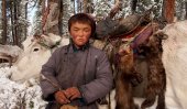 Reindeer people living in Mongolia
