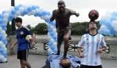 Messi statue unveiled amid pleas for his return