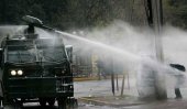 Police fire water cannons at FSP protest