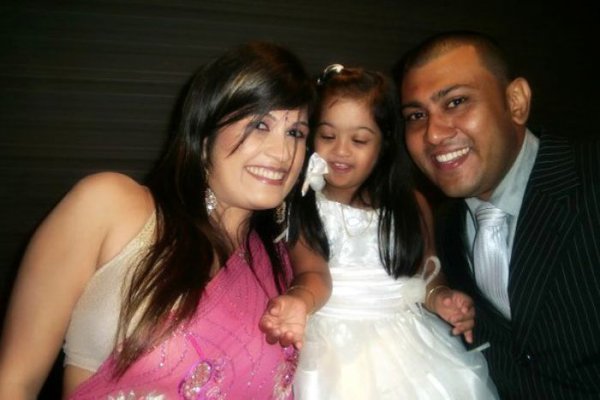 PHOTO: Angelo Fonseka with his wife Shanoline and their daughter Eliza, who has Down Syndrome. (Supplied)