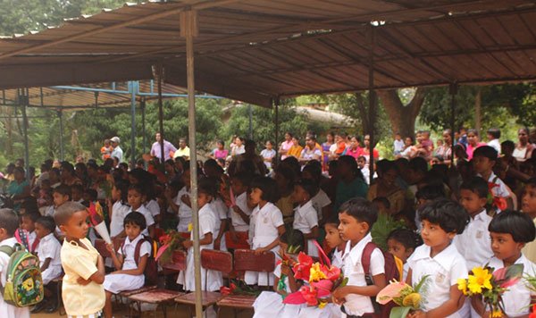 Tent for a classroom in Medirigiriya school