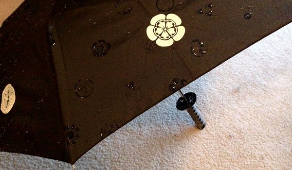Umbrellas reveal hidden patterns when wet