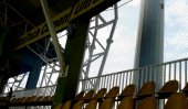 Nets cover pavilions at  R. Premadasa stadium