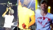 Enrique Iglesias has fingers sliced by drone during concert