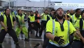 Airport staff welcomes All Blacks with Haka (video)