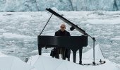Ludovico&#039;s floating performance in the Arctic Ocean (Video)