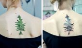 Rit Kit&#039;s ethereal leaf stencil tattoos