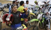 Woman biker rides against Iran&#039;s laws