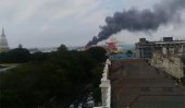 Fire at Colombo harbour