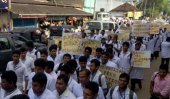 Jaffna medical students hold protest march