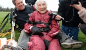 Granny celebrates 100th birthday by skydiving