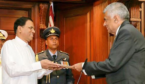 Ranil takes oath as PM : MoU signed for national govt.
