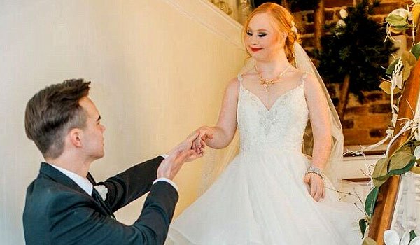 Down syndrome model Madeline becomes a bride
