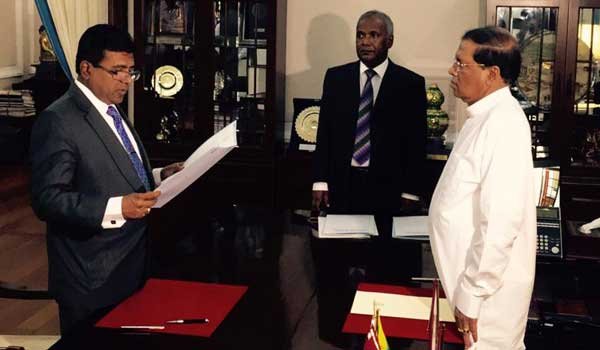 Mangala, Wijedasa, Swaminathan take oaths early