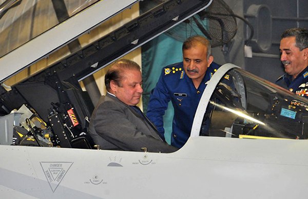 - PM Nawaz Sharif inspecting a JF-17 cockpit