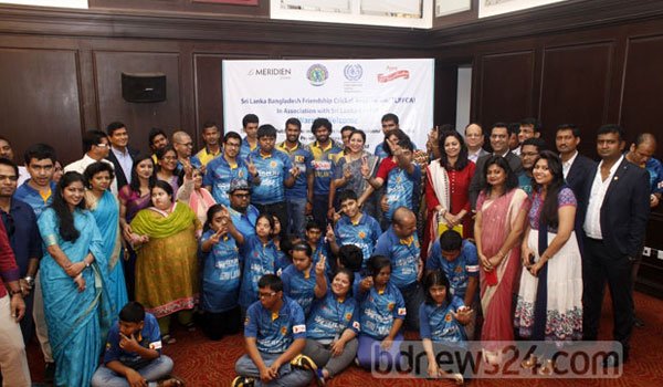 SL cricket team spends time with Bangladesh’s children with special needs