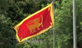 ‘Sinhale flag’ at Mahinda’s rally (pics)