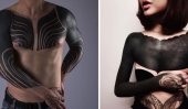 &quot;Blackout Tattoos&quot; cloak body in black ink